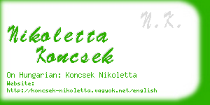nikoletta koncsek business card